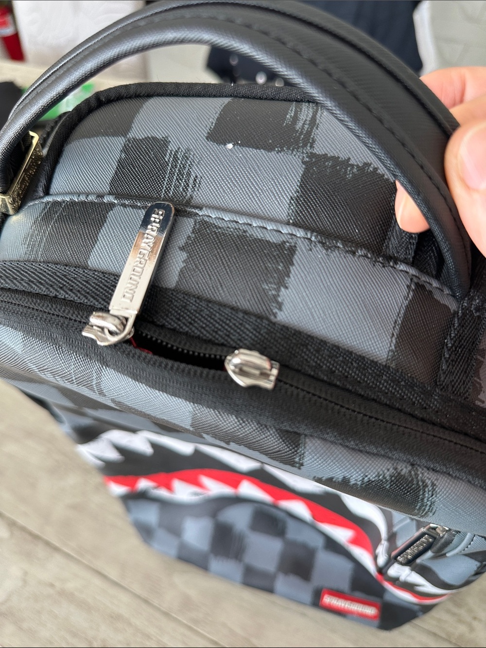 SPRAYGROUND Limited Edition Backpack 910B5825NSZ Sharks in Paris Black and Grey - Picture 5 of 14